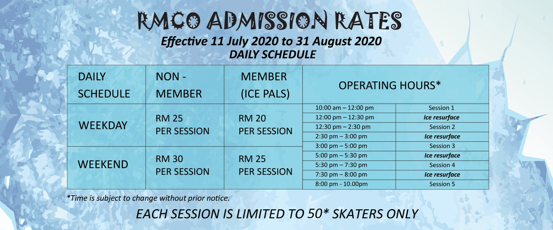 ice skating sunway pyramid price